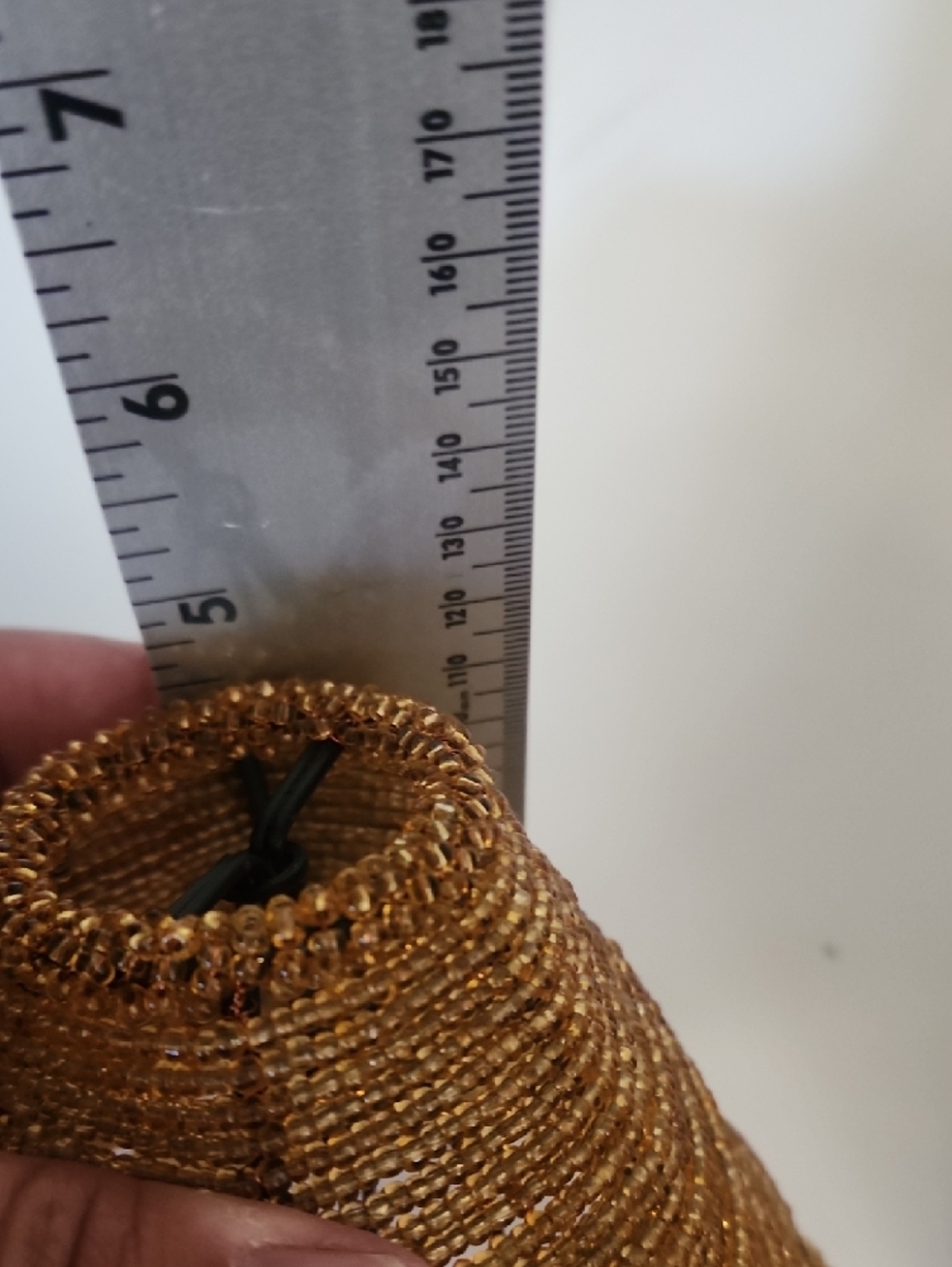 Vintage Glass Seed Beaded Lamp Shades 2 Boho Coastal Natural Fiber Small Shades - Picture 10 of 12